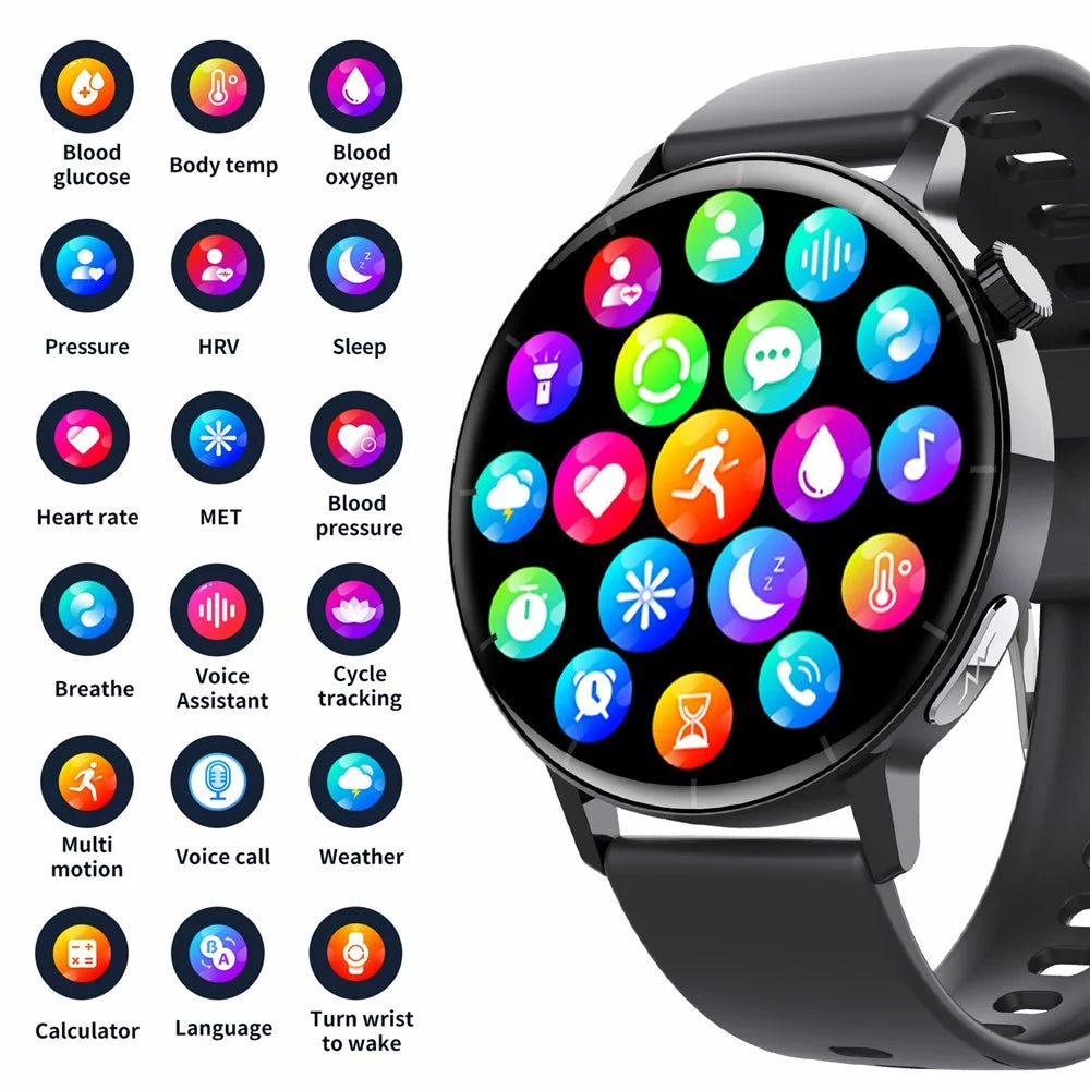 F67 Pro ECG Blood Sugar Uric Acid Monitoring Smart Watch 1.41-inch Round Sport Watch - 6