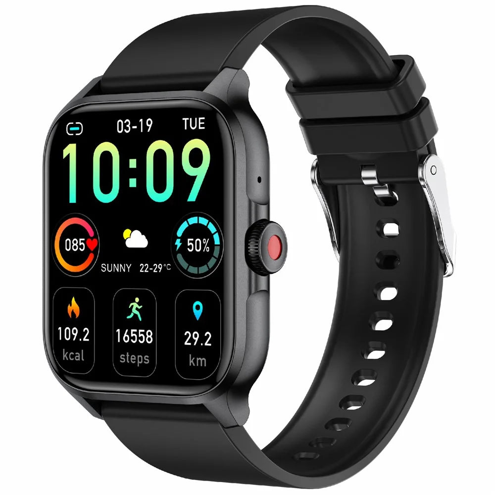 QX15 Realtek Chip 1.85-inch TFT Screen Blood Oxygen Monitor Bluetooth-compatible Smart Watch - Black - 1