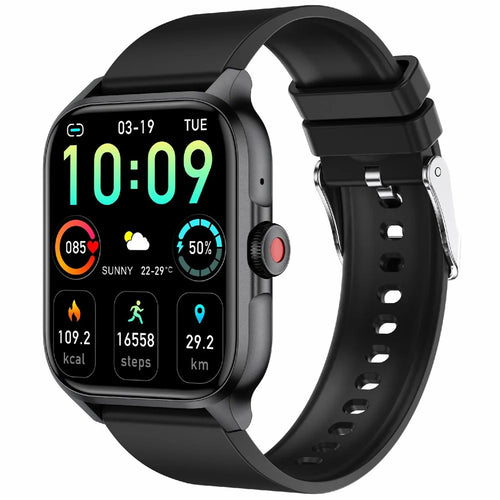 QX15 Realtek Chip 1.85-inch TFT Screen Blood Oxygen Monitor Bluetooth-compatible Smart Watch - Black - 1