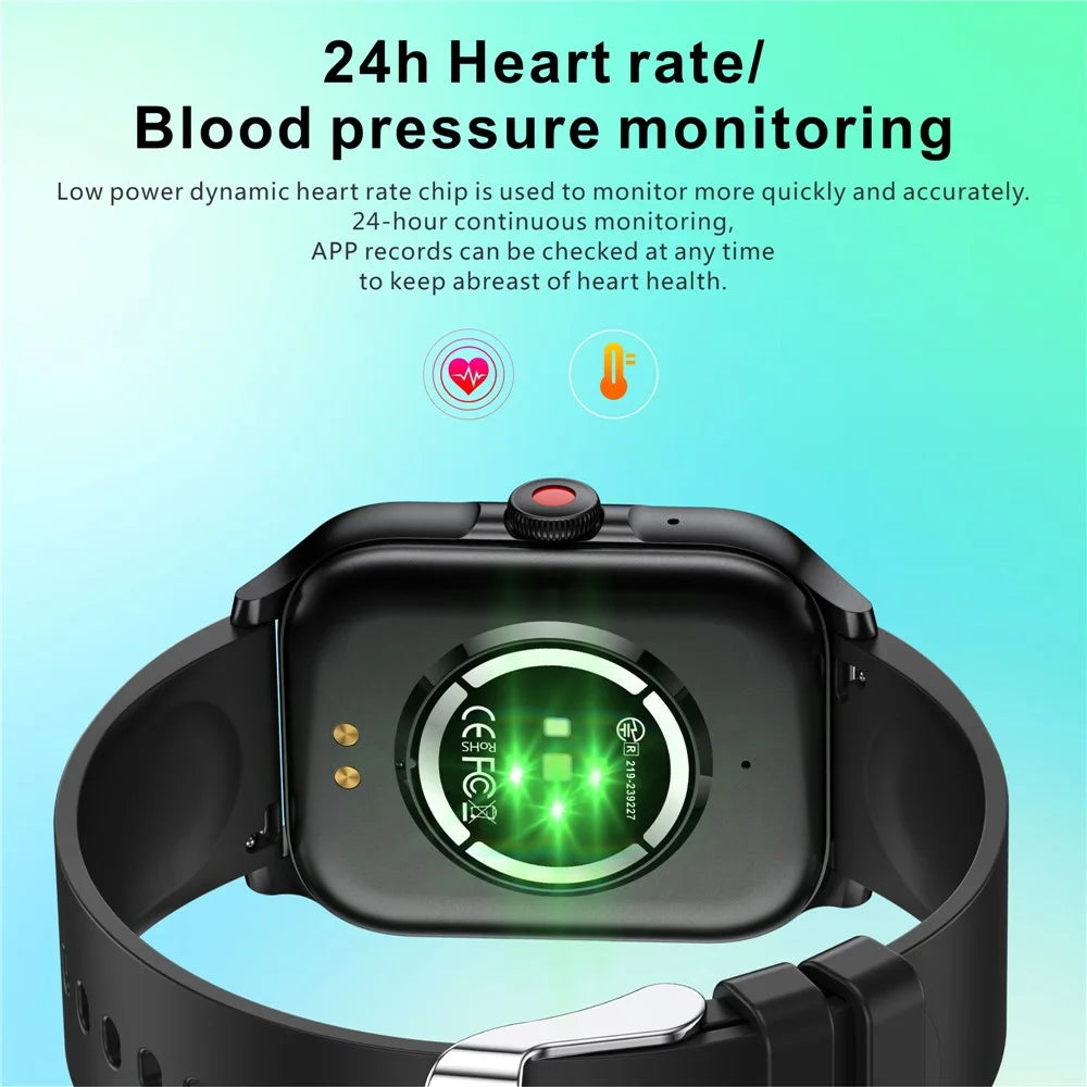 QX15 Realtek Chip 1.85-inch TFT Screen Blood Oxygen Monitor Bluetooth-compatible Smart Watch - Black - 5