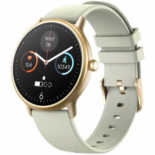 Y86 Sports Smart Watch 1.43-inch AMOLED Screen Heart Rate Blood Oxygen Monitor, Silicone Strap - Beige - 1