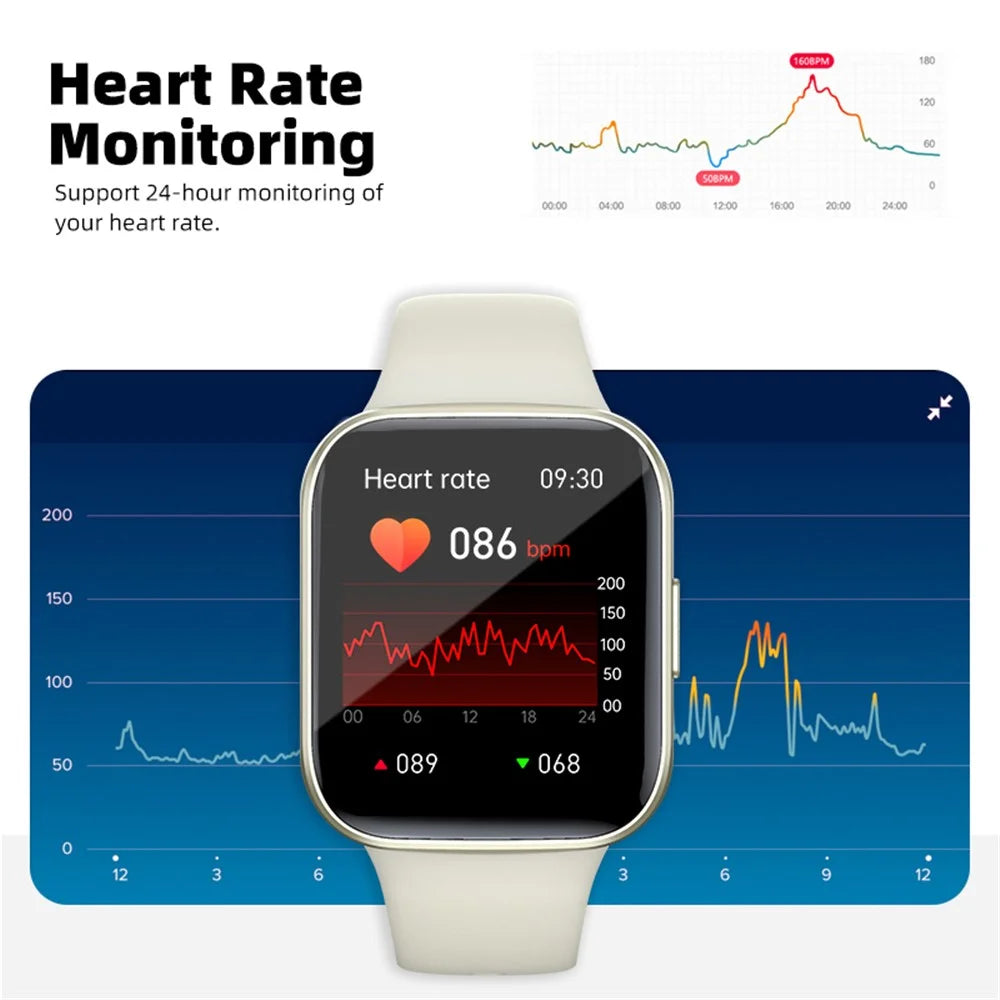 Y83 Smart Watch Bluetooth-compatible Call Heart Rate Blood Oxygen Monitor Fitness Tracker - Pink - 6