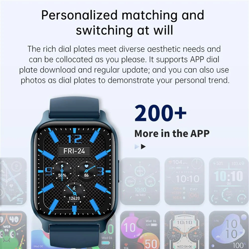 Y3 Smart Watch Bluetooth-compatible Call Heart Rate Monitor 1.85-inch HD Screen Sports Watch - Grey - 6