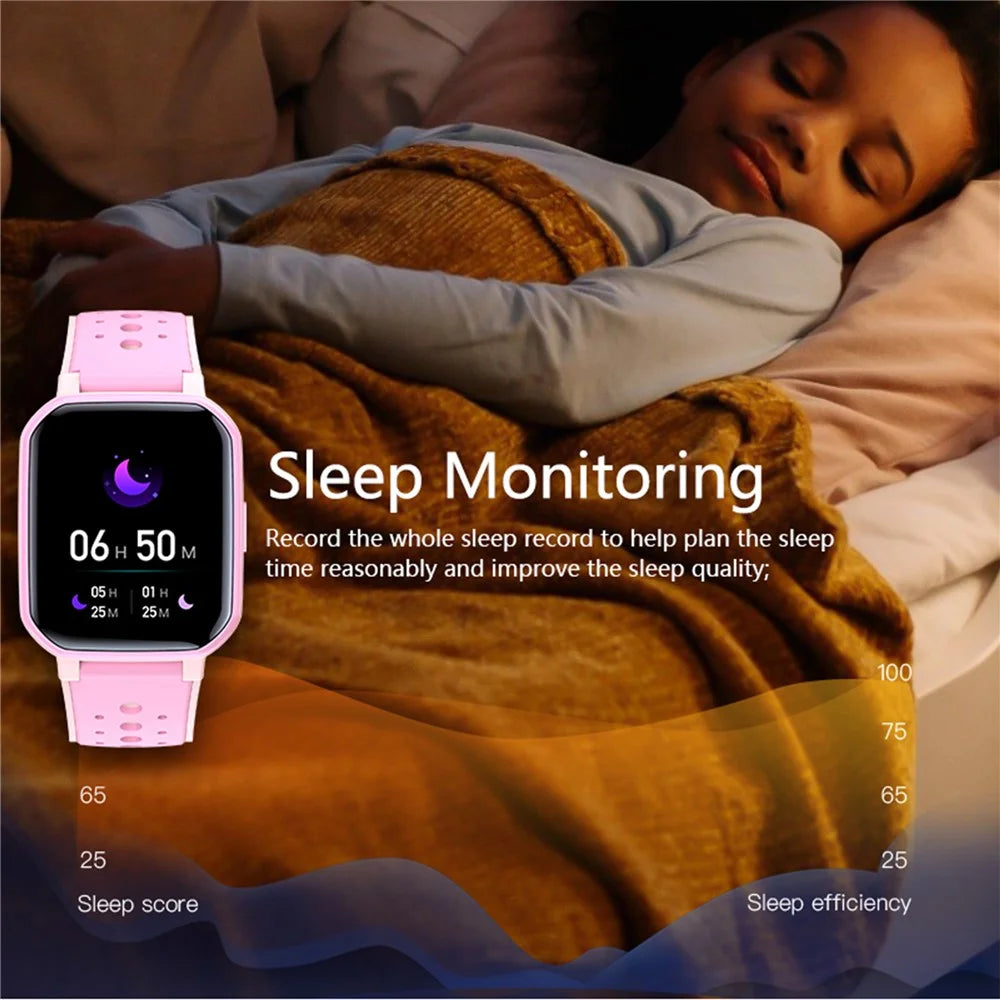 H79 Built-In 5 Games Children Smart Watch Heart Rate Sleep Monitor Sports Watch - Blue - 6