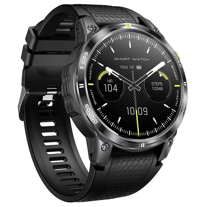 NX18 Pro 1.508-inch AMOLED Smart Watch GPS Positioning Heart Rate Health Monitoring Sports Watch - Black - 1