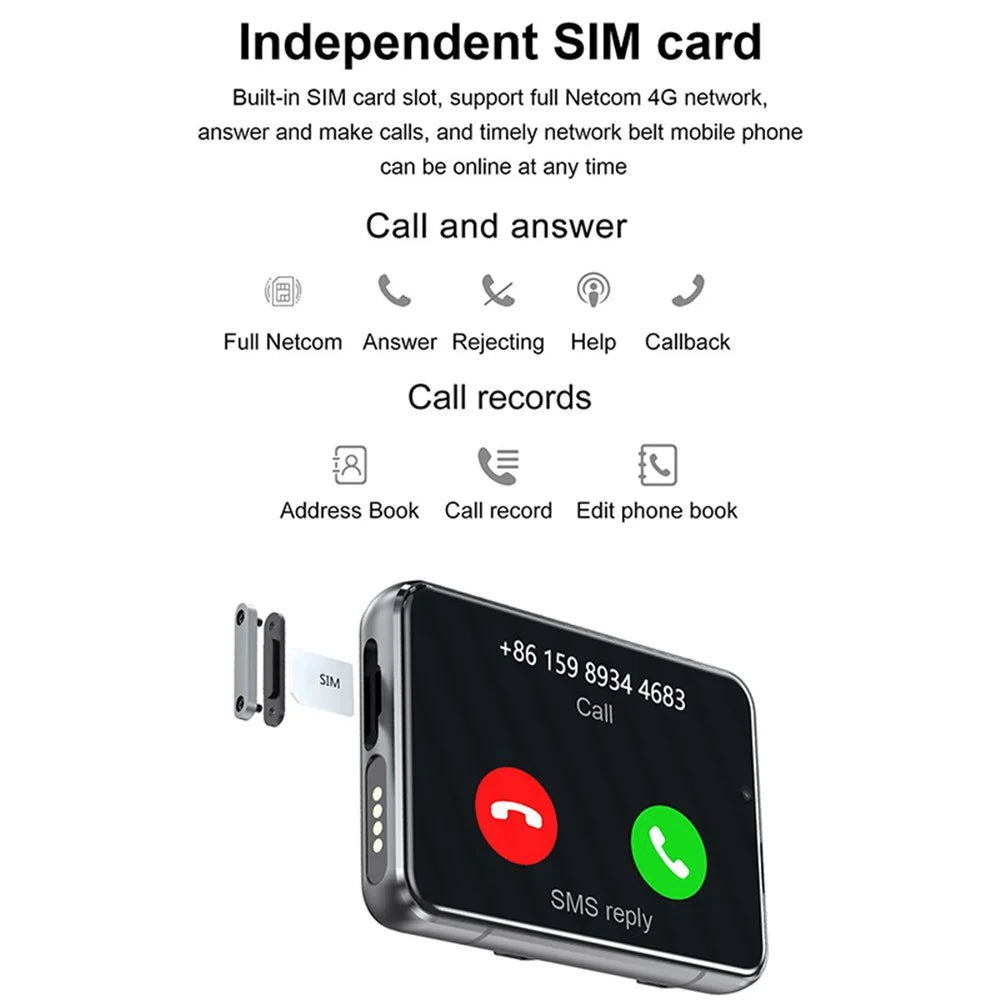 UNIWA DM200 4GB+64GB Smart Watch 2.88-Inch Screen Camera 4G Phone Calling Wrist Bracelet - 3
