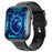 F70 Smart Watch Blood Glucose Health Monitoring Breathing Training Sports Watch, Silicone Strap - Black - 1