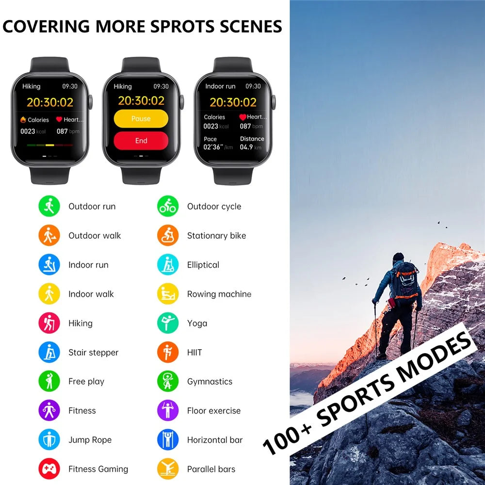 F70 Smart Watch Blood Glucose Health Monitoring Breathing Training Sports Watch, Silicone Strap - Black - 4