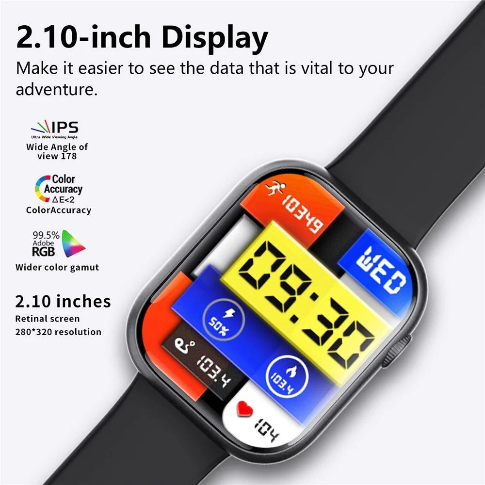 F70 Smart Watch Blood Glucose Health Monitoring Breathing Training Sports Watch, Silicone Strap - Black - 6
