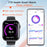 F70 Smart Watch Blood Glucose Health Monitoring Breathing Training Sports Watch, Silicone Strap - Black - 7