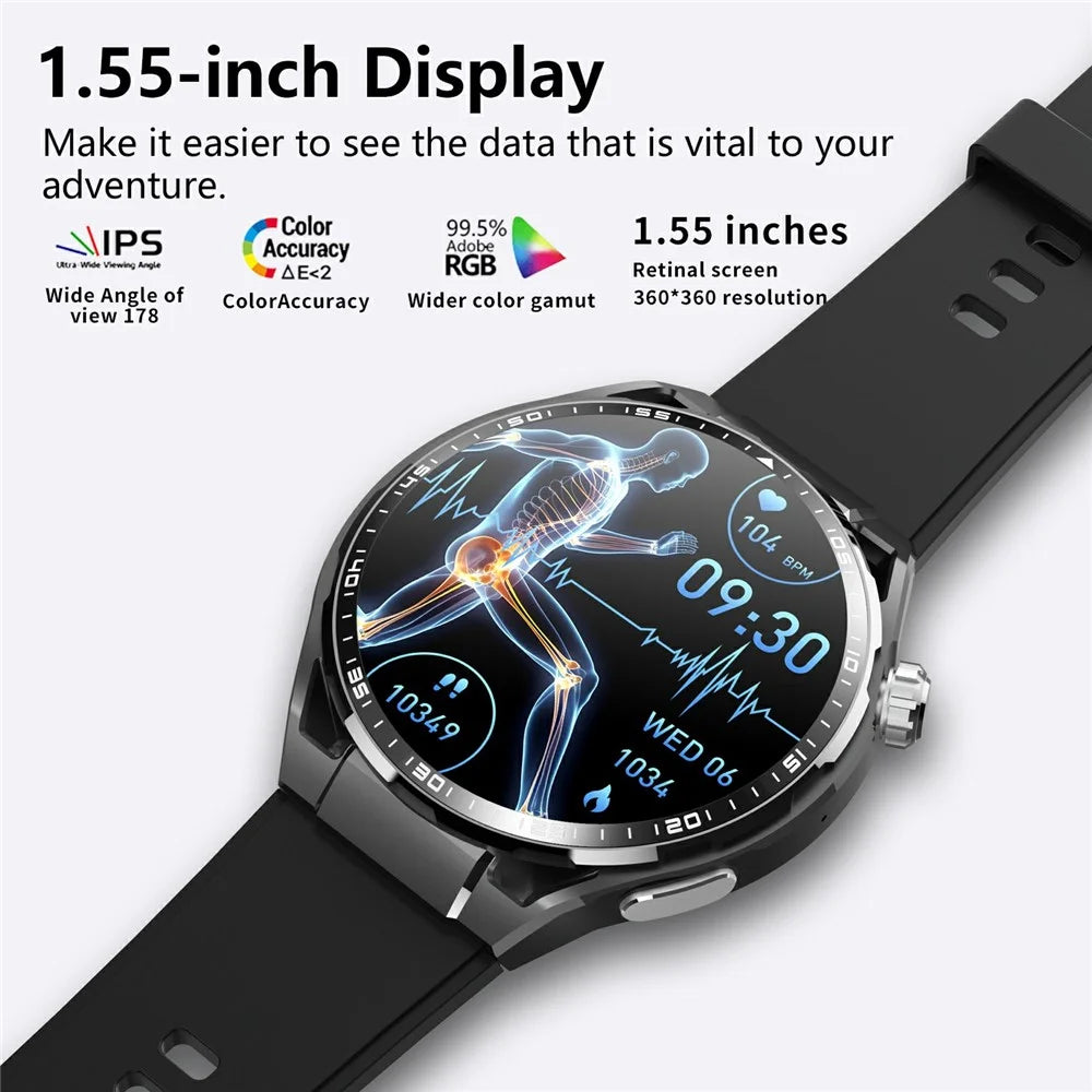 F200 Silicone Strap Smart Sport Watch SOS Non-Invasive Blood Glucose ECG Monitor Smart Bracelet - Black - 4