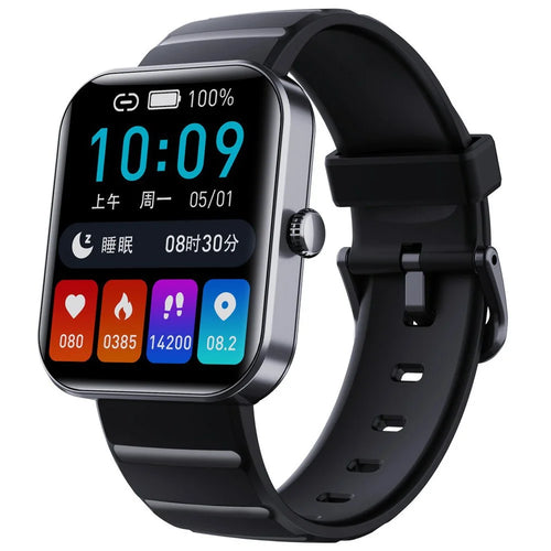 F21pro Sports Monitor Smart Watch Waterproof Health Tracker Intelligent Watch with Silicone Band - Black - 1