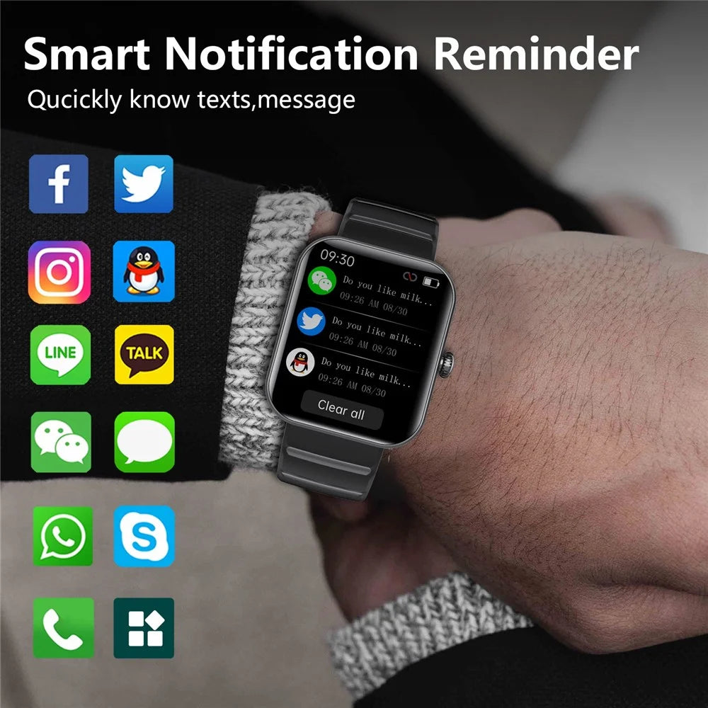 F21pro Sports Monitor Smart Watch Waterproof Health Tracker Intelligent Watch with Silicone Band - Black - 4