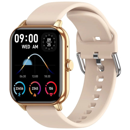 CY13 1.9 inch HD Screen Bluetooth-compatible Call Smart Watch Heart Rate Health Monitoring Sports Watch - Gold - 1