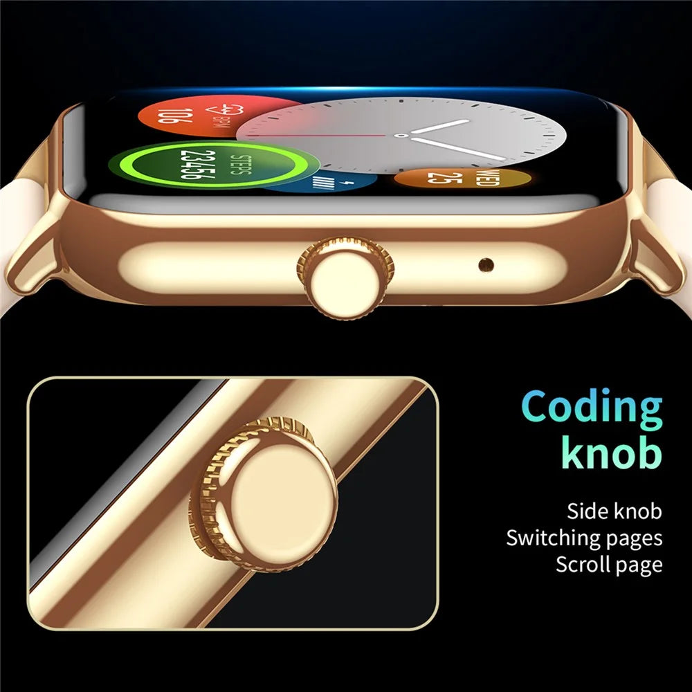 CY13 1.9 inch HD Screen Bluetooth-compatible Call Smart Watch Heart Rate Health Monitoring Sports Watch - Gold - 4
