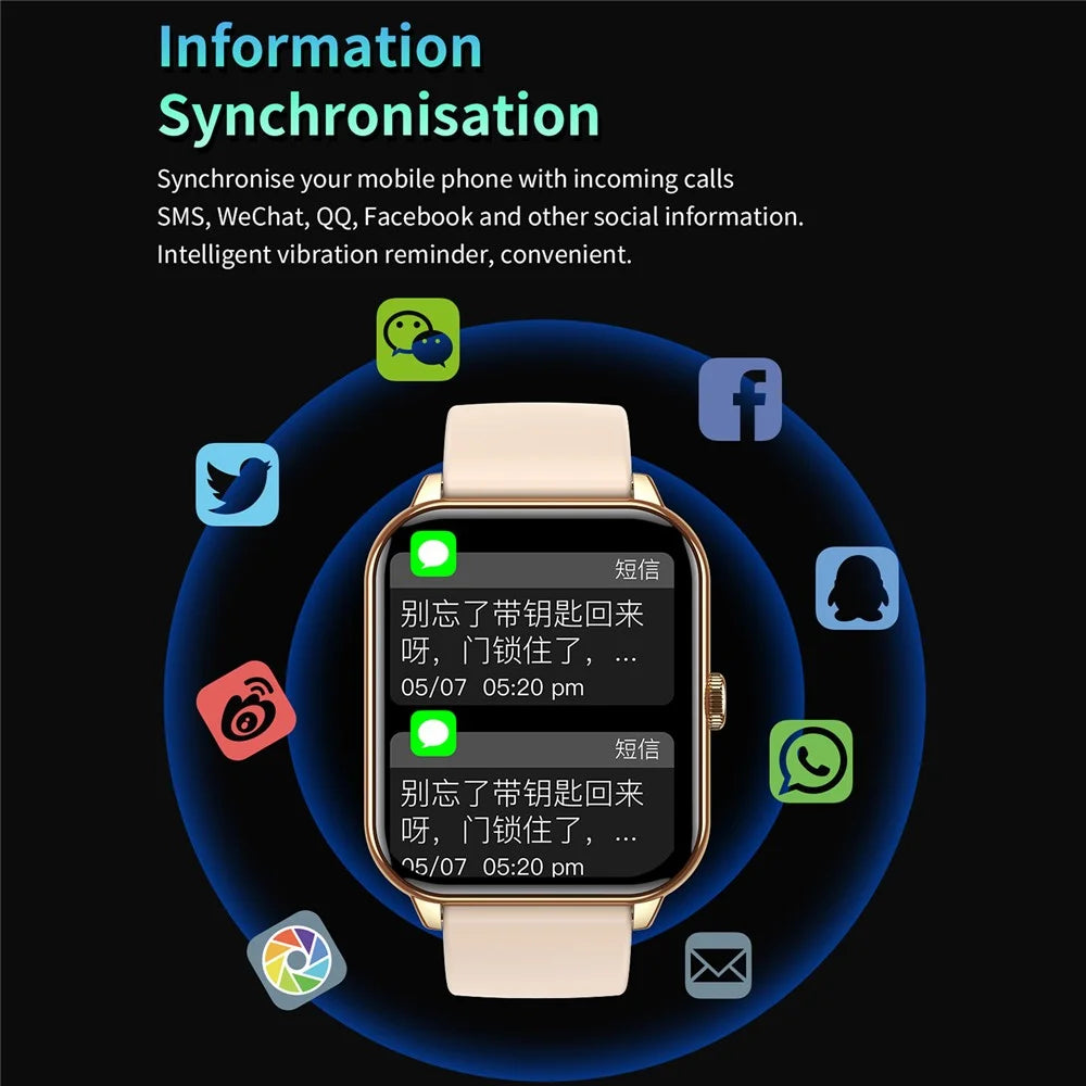 CY13 1.9 inch HD Screen Bluetooth-compatible Call Smart Watch Heart Rate Health Monitoring Sports Watch - Gold - 5