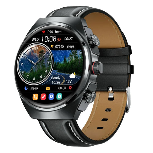 GT95 Smart Watch Earphone Bluetooth-compatible Call 1.53 inch Screen Fitness Tracker Heart Rate Monitor - Black - 1