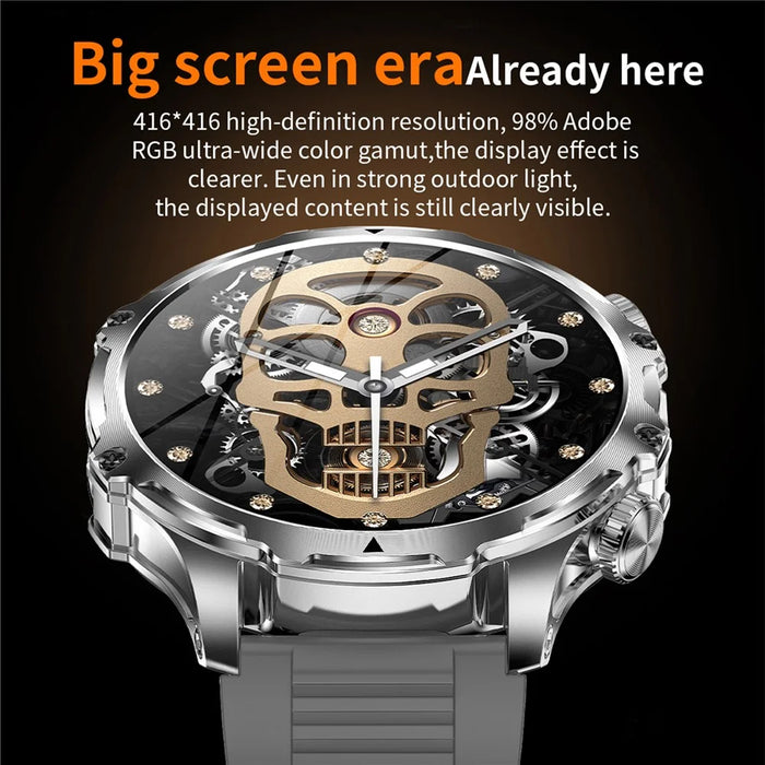 AK75 Silicone Strap Smart Watch Bluetooth-compatible Call Heart Rate Sleep Health Monitoring Sports Watch - Grey - 3