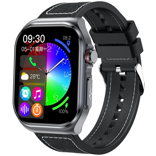 ET585 Smart Watch SOS Emergency Call ECG Function Bracelet with Nylon Strap - Black - 1