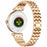 AK73 Women's Smart Watch Sports Monitor Waterproof Bracelet with Steel Strap - Gold - 3