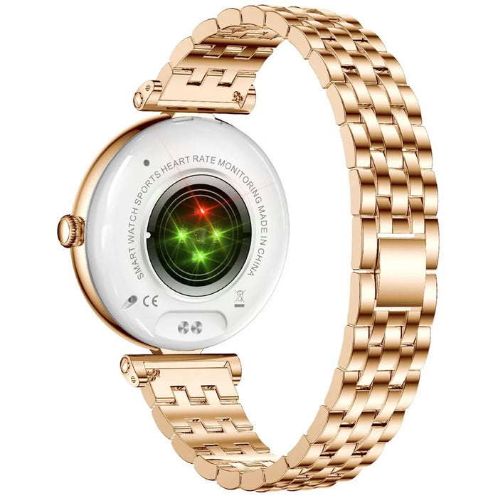 AK73 Women's Smart Watch Sports Monitor Waterproof Bracelet with Steel Strap - Gold - 3
