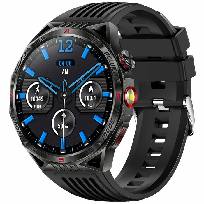 HT28 1.85 inch Screen Smart Watch Bluetooth-compatible Call Bracelet with Compass, Flashlight Function - Black - 1