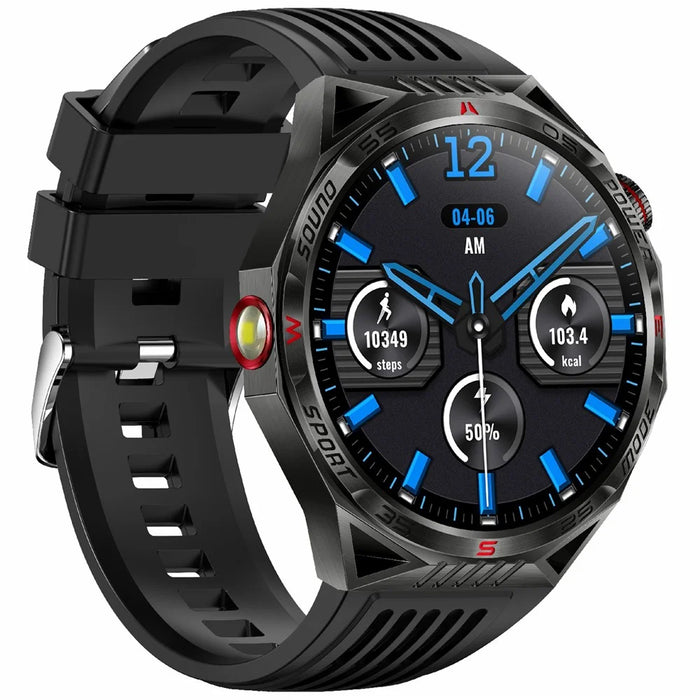 HT28 1.85 inch Screen Smart Watch Bluetooth-compatible Call Bracelet with Compass, Flashlight Function - Black - 2