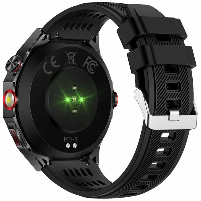 HT28 1.85 inch Screen Smart Watch Bluetooth-compatible Call Bracelet with Compass, Flashlight Function - Black - 3