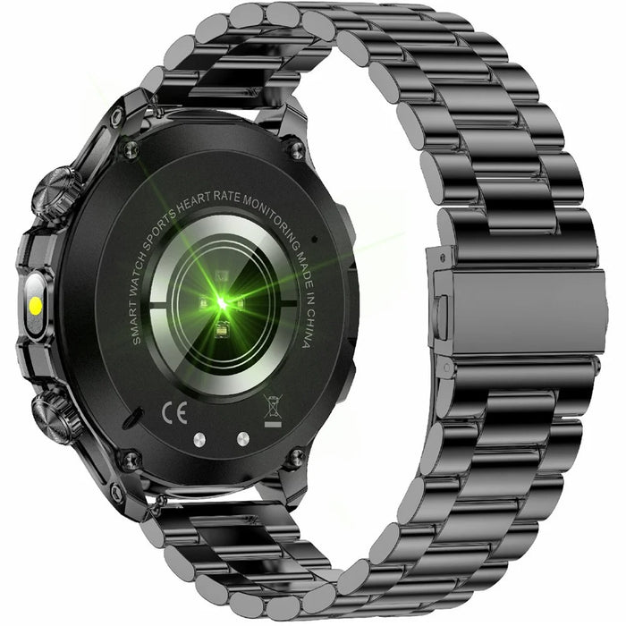 AK75 Steel Strap Smart Watch Bluetooth-compatible Call Waterproof Health Monitoring Sports Watch - Black - 3