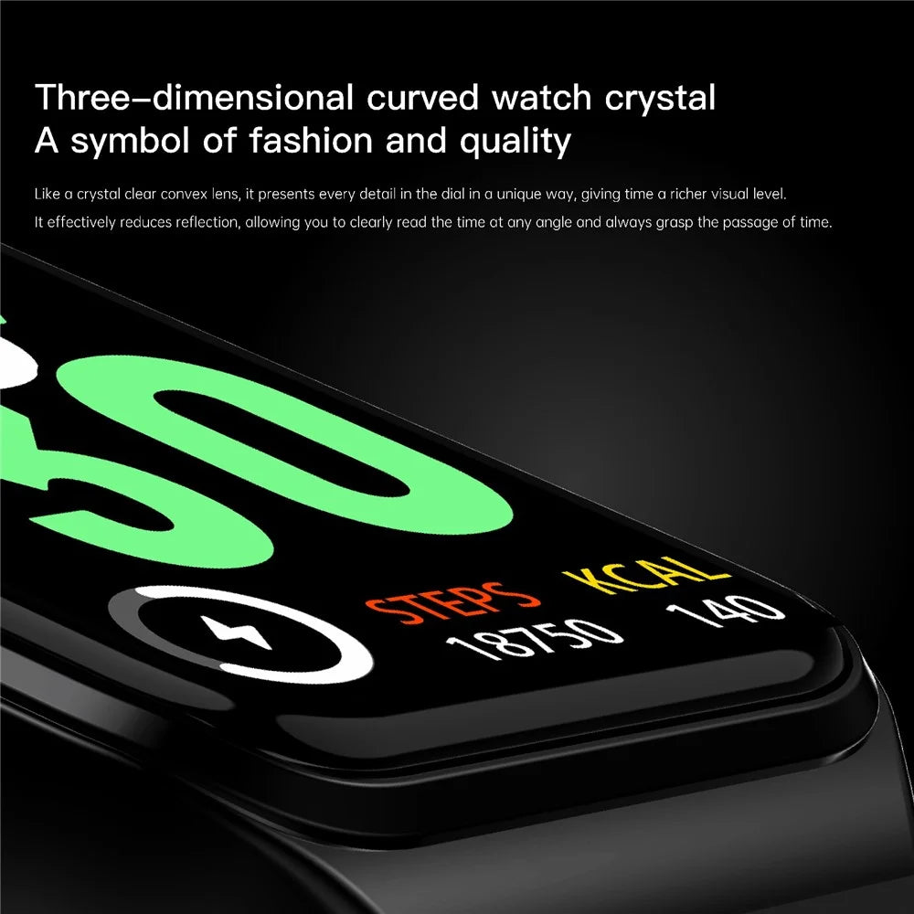 C82 1.47-inch Smart Watch Heart Rate Blood Pressure Body Temperature Health Monitoring Sports Bracelet - Black - 4
