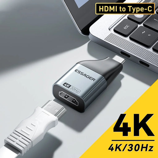 ESSAGER HD to Type-C 4K 30Hz Video Adapter Aluminum Alloy Converter - 2