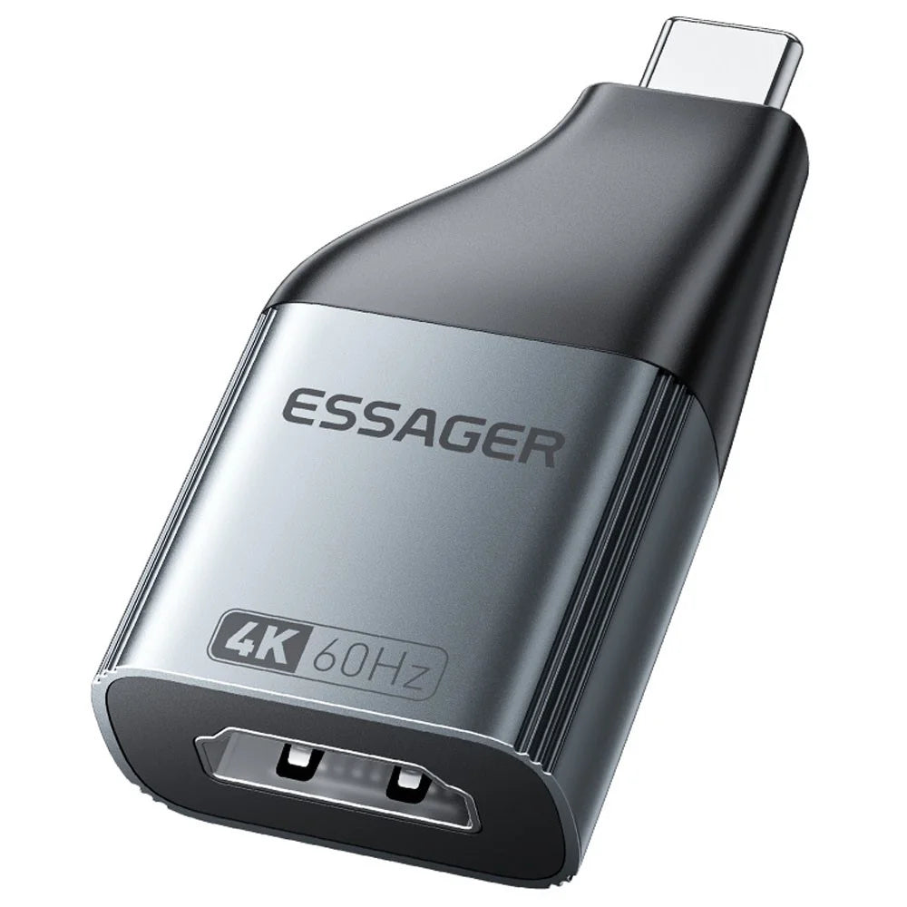 ESSAGER HD to Type-C 4K 60Hz HD Video Adapter Aluminum Alloy Converter - 1