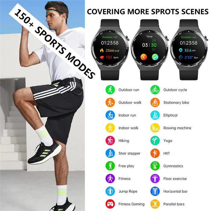 F800 Bluetooth-compatible Call Smart Watch Blood Oxygen ECG Monitor SOS Sports Bracelet, Silicone Strap - Black - 3