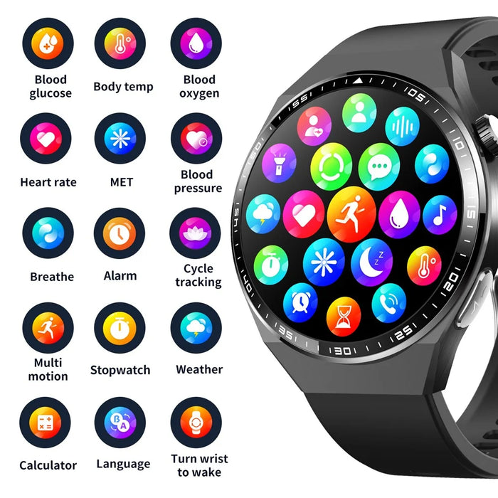 F800 Bluetooth-compatible Call Smart Watch Blood Oxygen ECG Monitor SOS Sports Bracelet, Silicone Strap - Black - 5