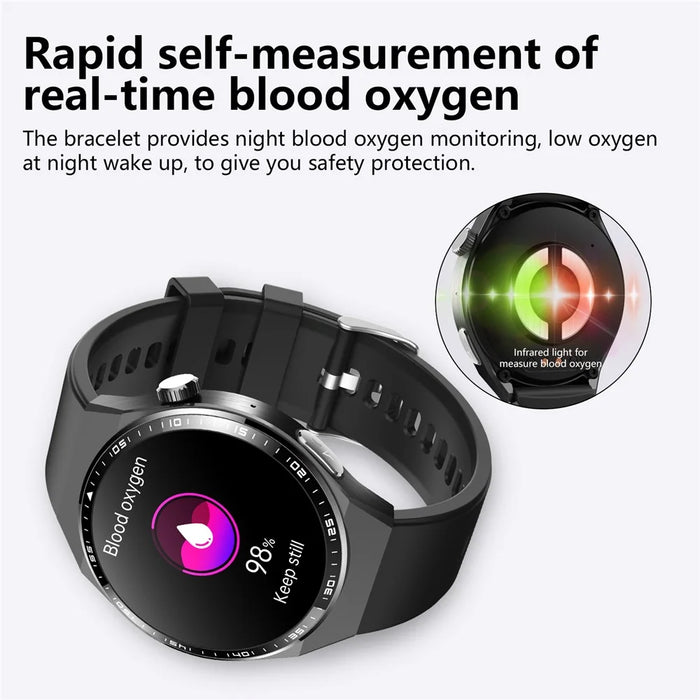 F800 Bluetooth-compatible Call Smart Watch Blood Oxygen ECG Monitor SOS Sports Bracelet, Silicone Strap - Black - 7