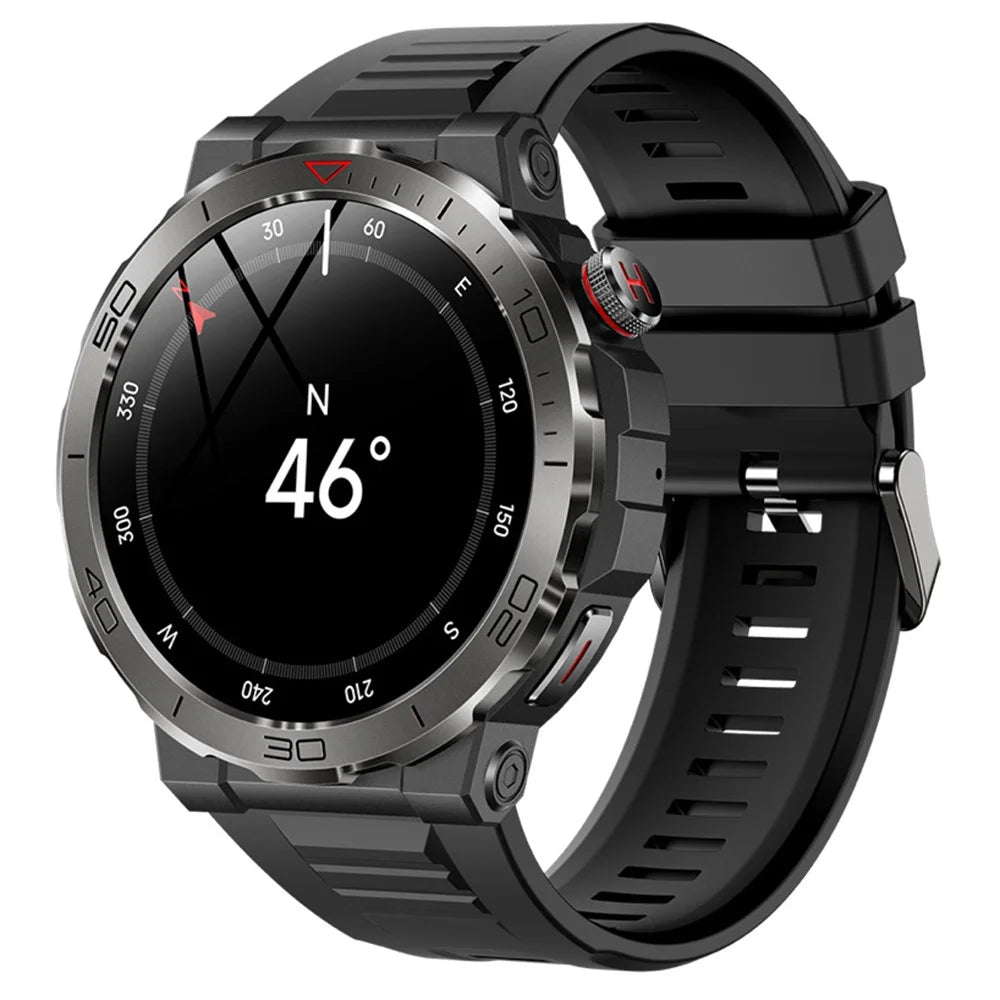 MK68 1.43-inch AMOLED Screen Bluetooth-compatible Call Smart Watch Health Monitoring Outdoor Sports Watch - Black - 1