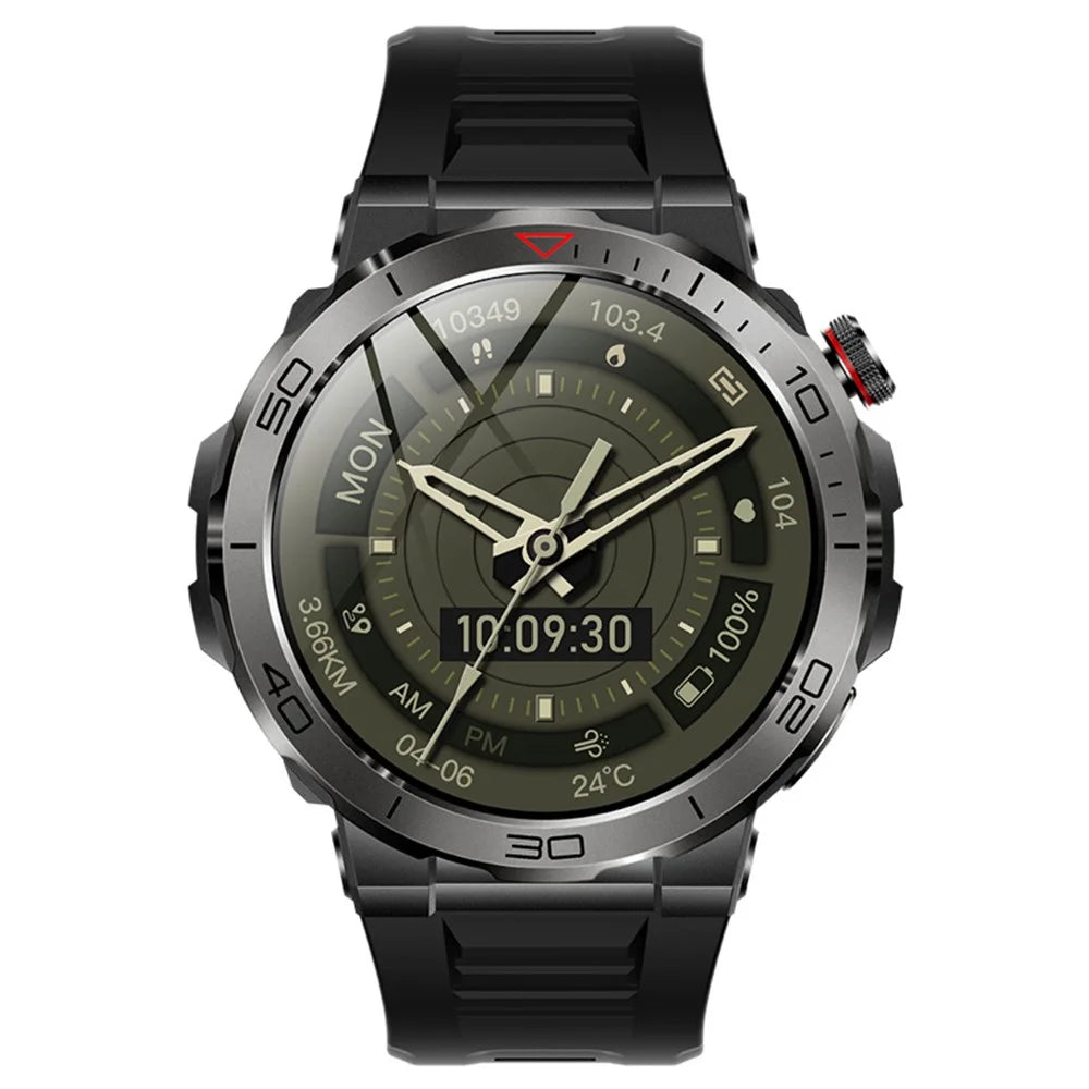 MK68 1.43-inch AMOLED Screen Bluetooth-compatible Call Smart Watch Health Monitoring Outdoor Sports Watch - Black - 3