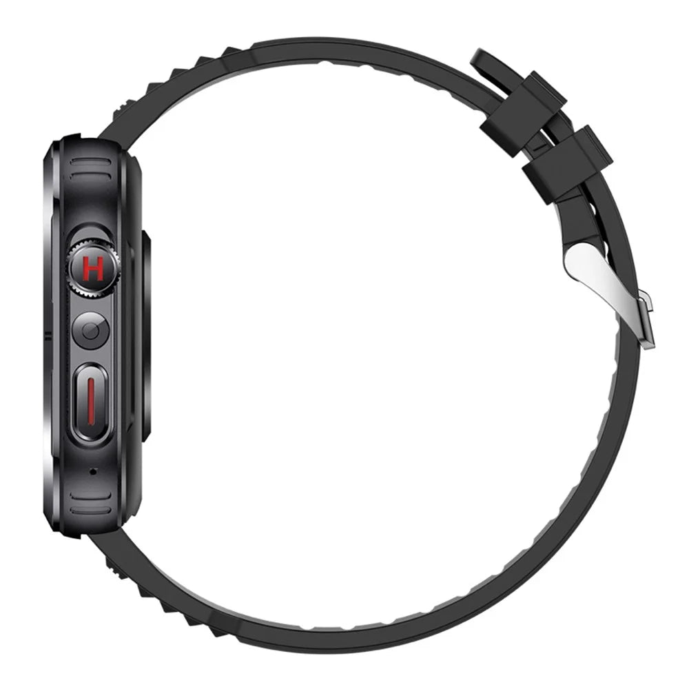MK86 2.01-inch Square Screen Bluetooth-compatible Call Smart Watch Health Monitoring Waterproof Sports Watch with LED Light - Black - 5