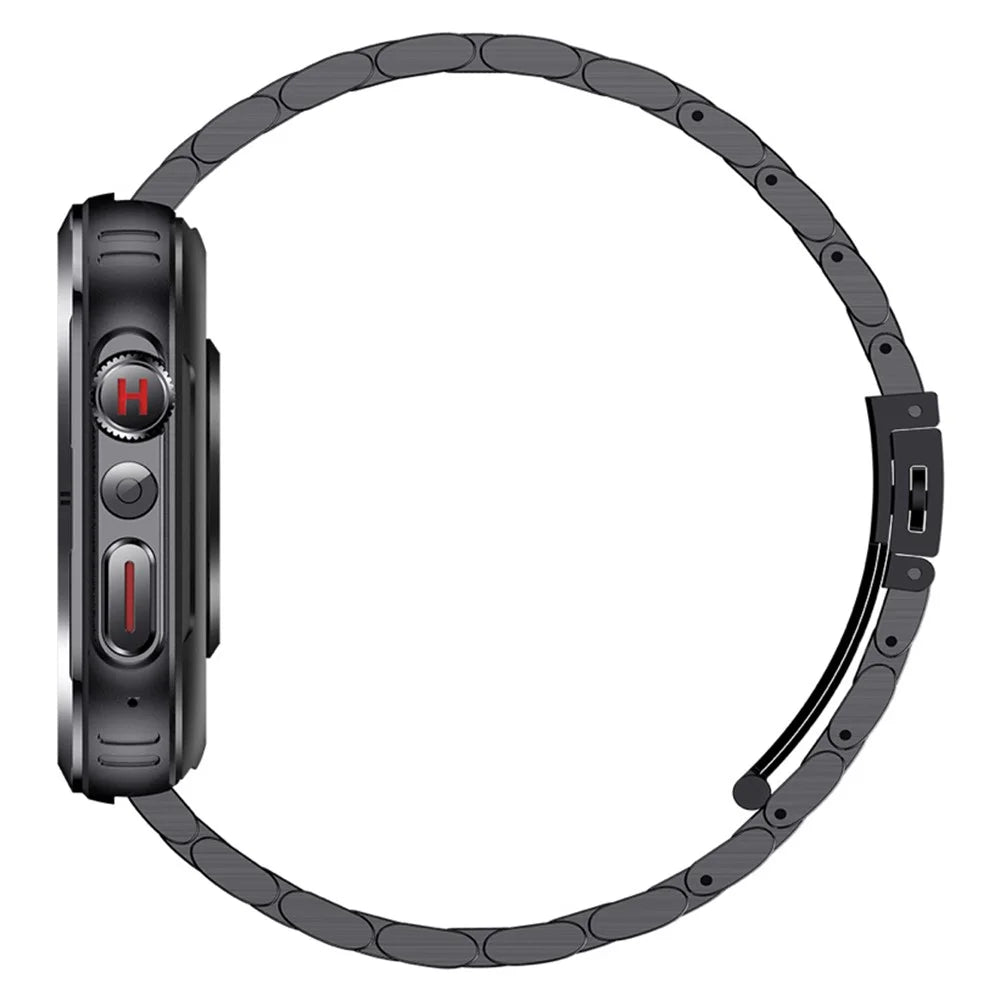 MK86 2.01-inch Screen Bluetooth-compatible Call Smart Watch Health Monitoring Flashlight Sports Watch, Silicone + Steel Strap - Black - 6