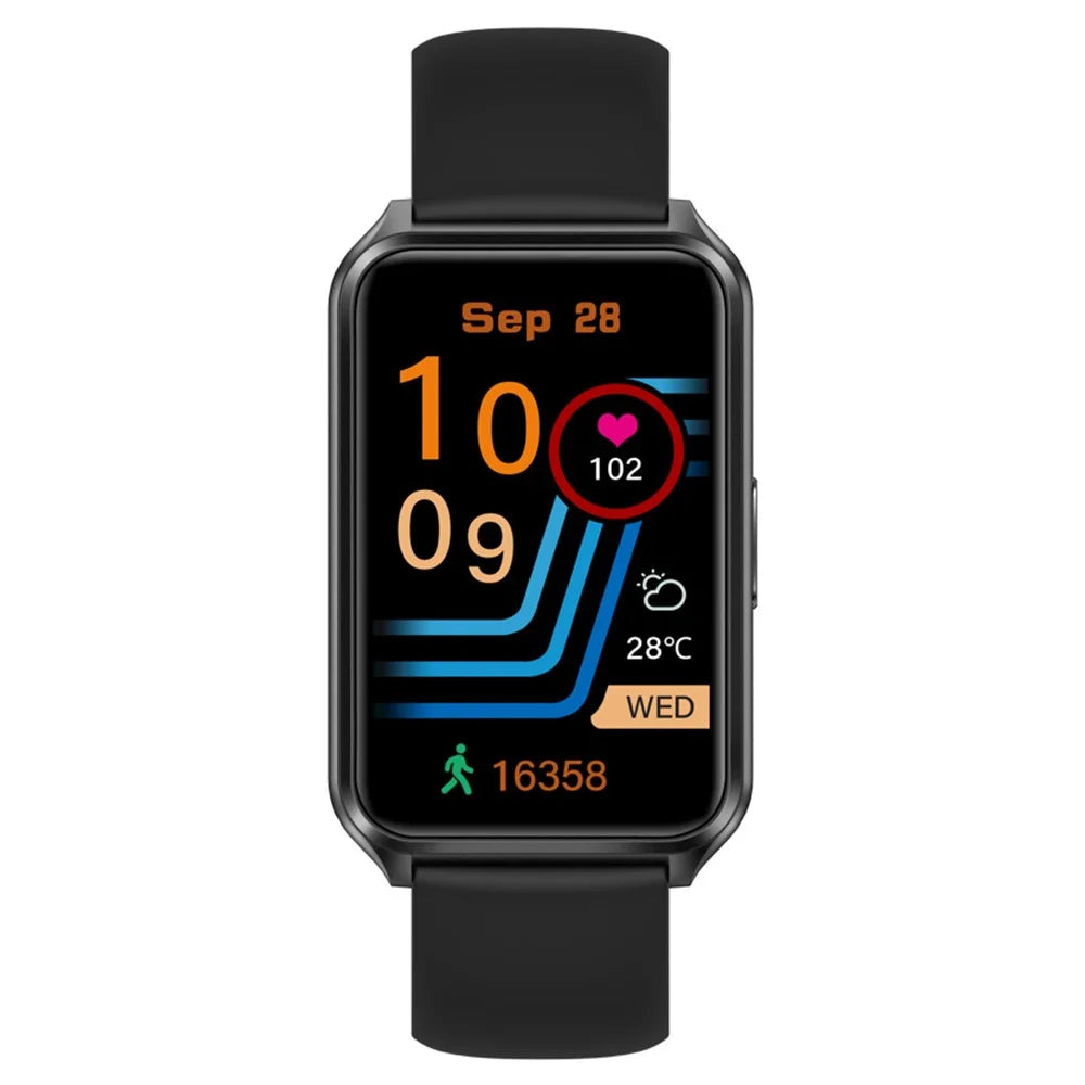 H37 1.57-inch Square Screen Bluetooth-compatible Call Smart Watch Heart Rate Blood Oxygen Monitor Sports Watch - Black - 3