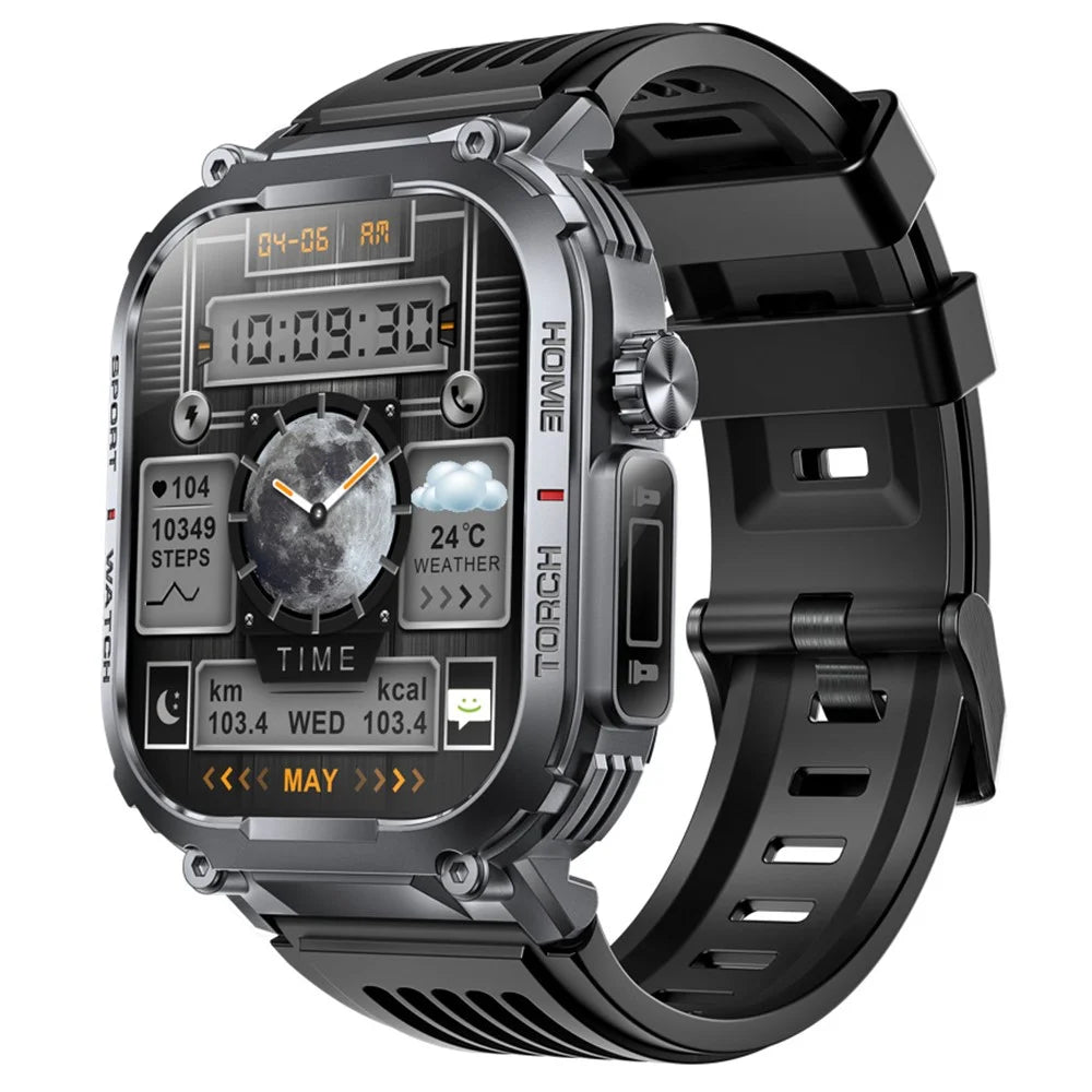 S320B 2.02-inch Bluetooth-compatible Call Smart Watch Health Monitoring Compass Function Waterproof Sports Watch - 1