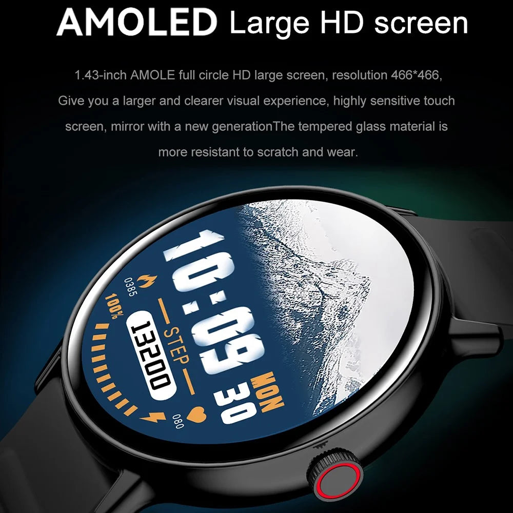 Y88 1.43-inch AMOLED Screen Health Monitoring Smart Watch Bluetooth-compatible Call Smart Bracelet - Black - 3