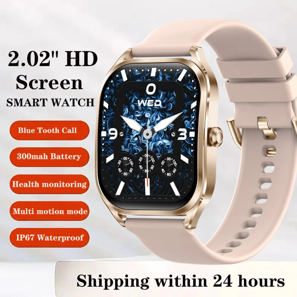 H35 2.02-inch Heart Rate Blood Pressure Monitoring Smart Watch Bluetooth-compatible Call Smart Bracelet - Gold - 6