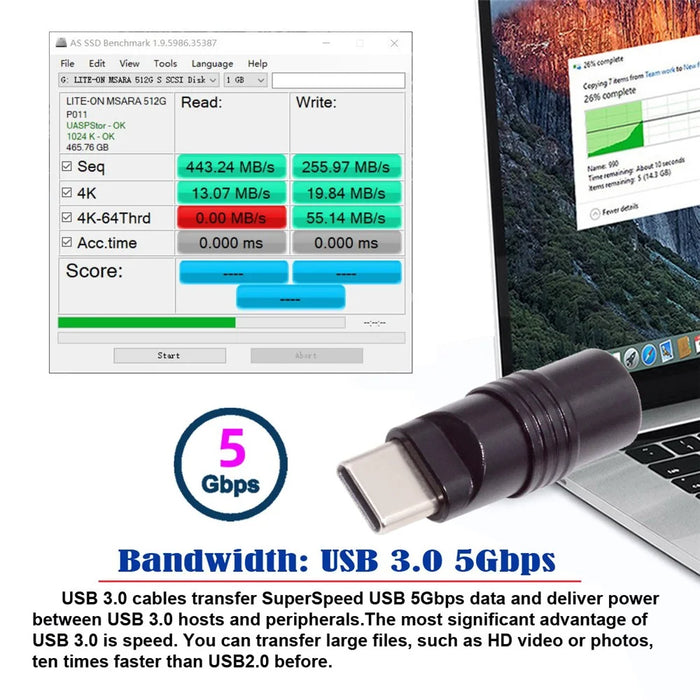 CN-026-BK USB 3.1 Type-C Male Plug Connector Solder Type with Aluminum Alloy Shell for 4.0mm-6.0mm Cable - Black - 6