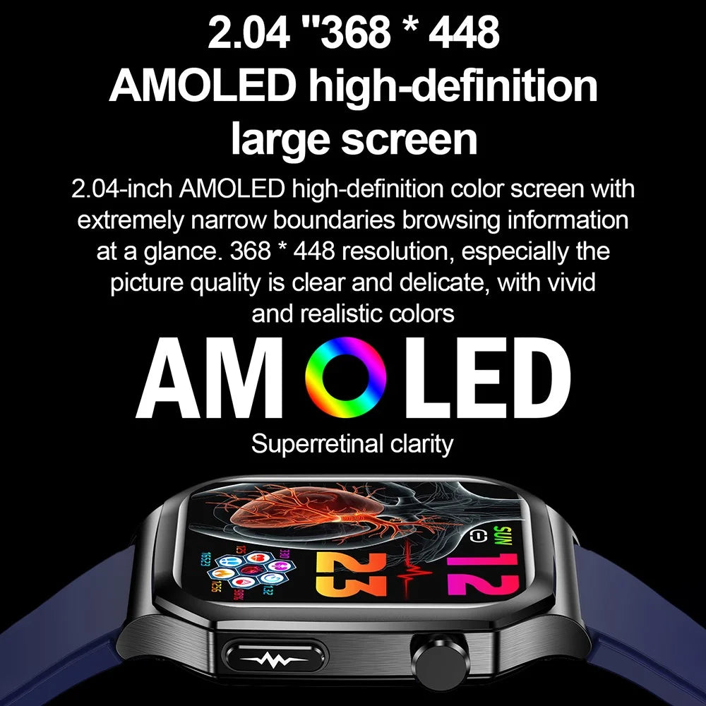 ET280 ECG Smart Watch Monitoring Blood Oxygen SOS Bracelet Wrist Band with Silicone Strap - Black - 2