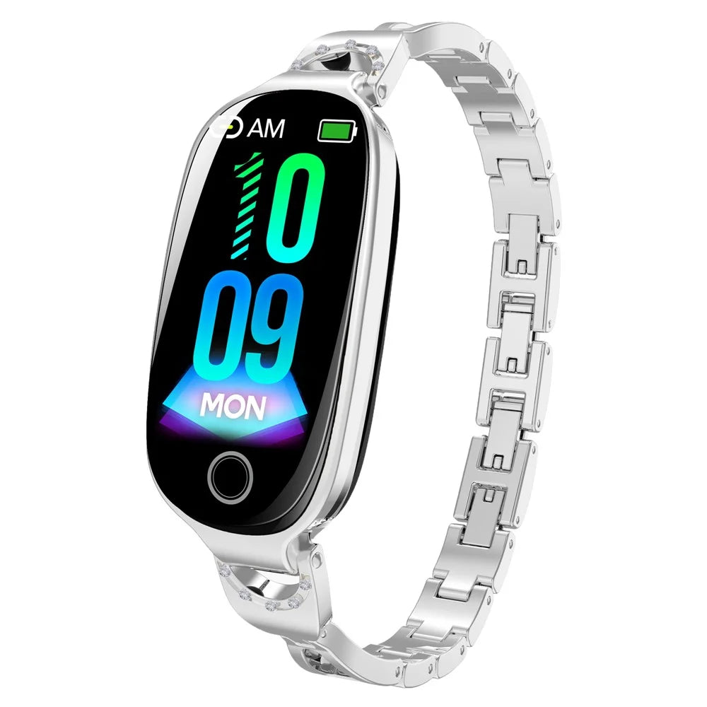 F81 Women's Bangle Watch Smart Watch Bluetooth-compatible Call Sleeping Monitor Sports Tracker - Silver - 1