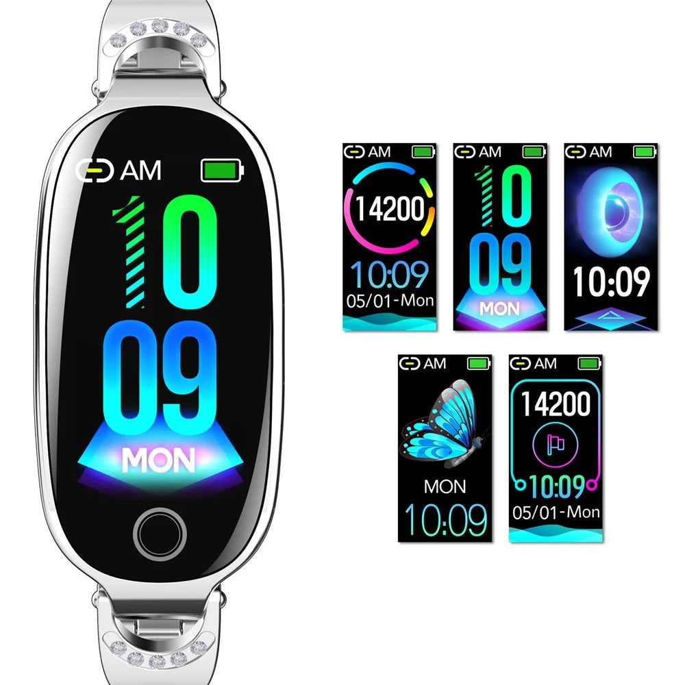 F81 Women's Bangle Watch Smart Watch Bluetooth-compatible Call Sleeping Monitor Sports Tracker - Silver - 2