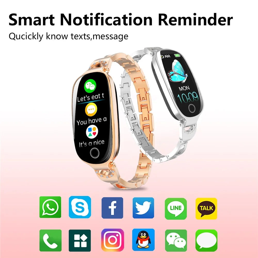 F81 Women's Bangle Watch Smart Watch Bluetooth-compatible Call Sleeping Monitor Sports Tracker - Silver - 7