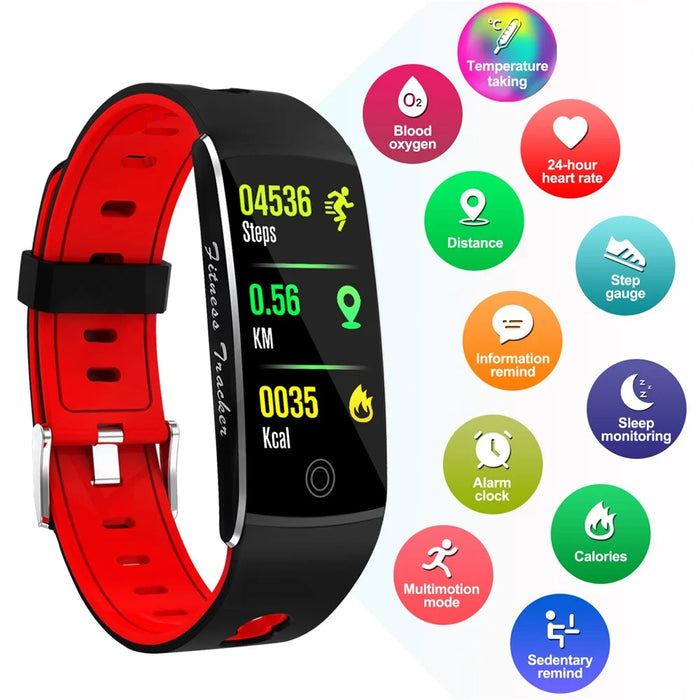 F10TA Smart Watch Heart Rate / Body Temperature Monitoring Wrist Bracelet Fitness Tracker - Red - 2