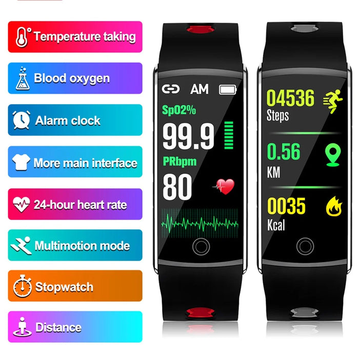 F10TA Smart Watch Heart Rate / Body Temperature Monitoring Wrist Bracelet Fitness Tracker - Red - 3